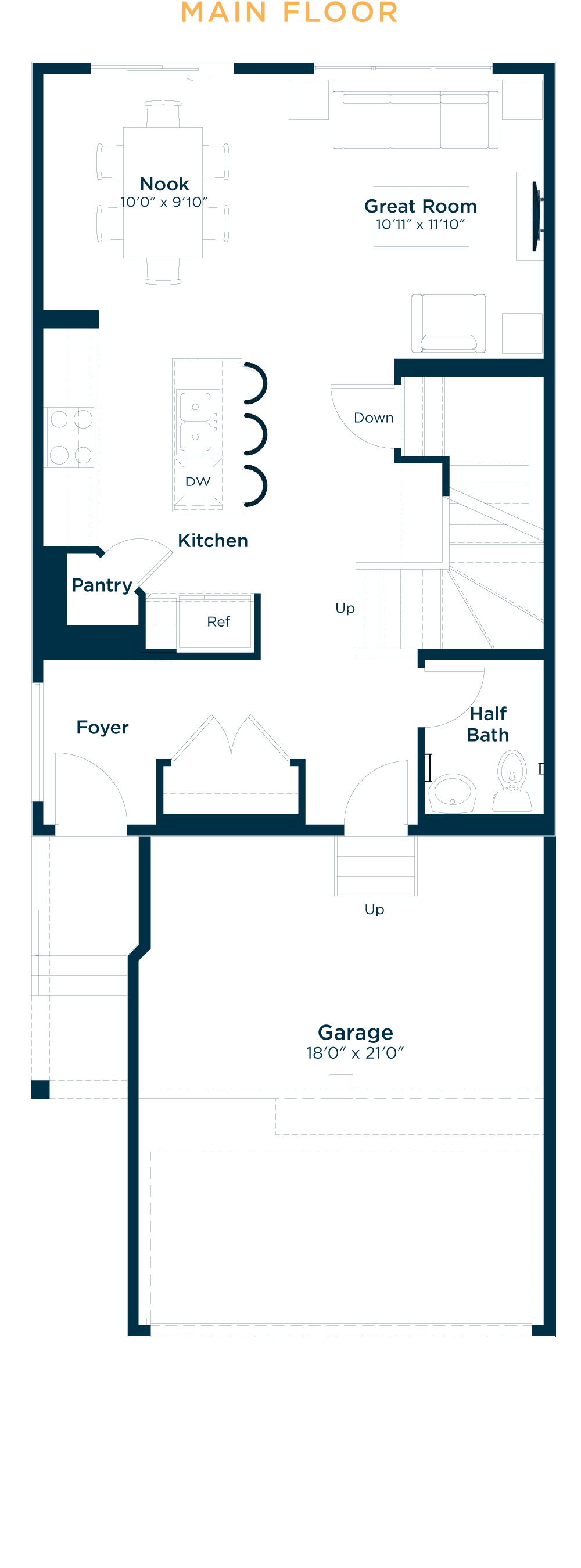 Meadowview Front Garage New Home Build Excel Homes